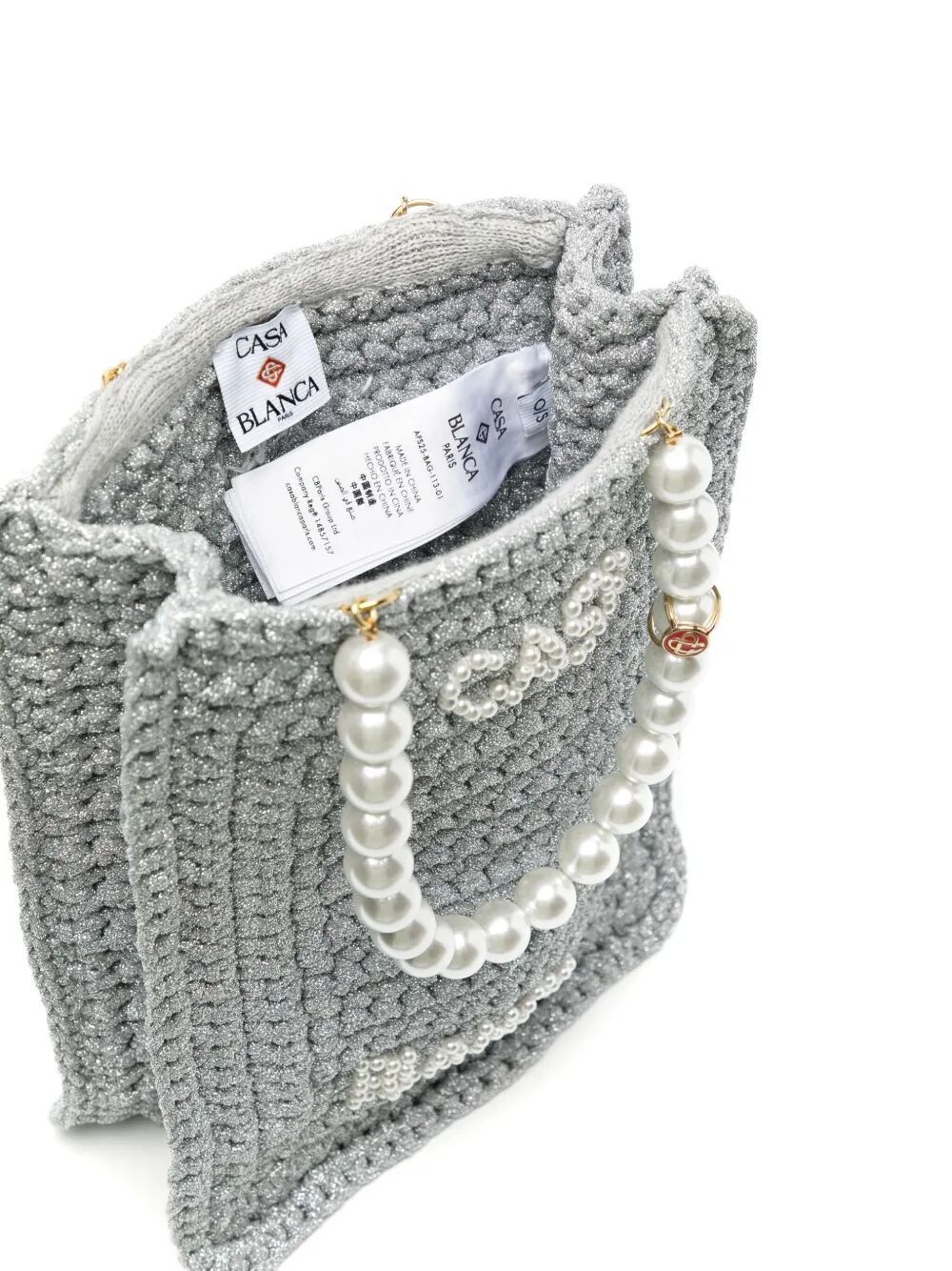 Casablanca PEARL MINI CROCHET SHOPPING BAG Size ONE SIZE - 5 Thumbnail