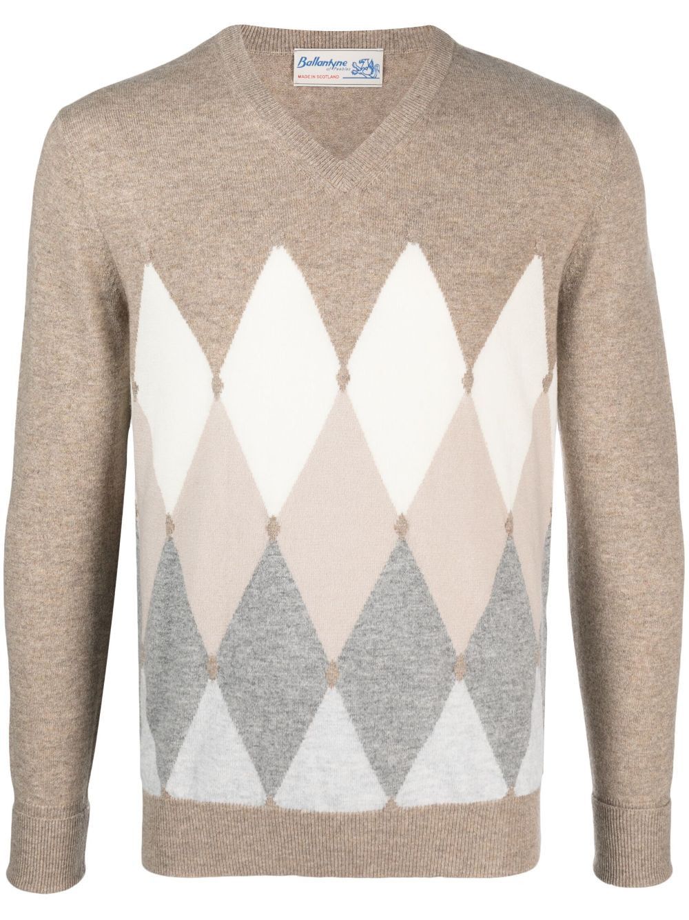 Ballantyne V NECK PULLOVER WITH DIAMONDS Size US XXL / EU 58 / 5 - 4 Thumbnail
