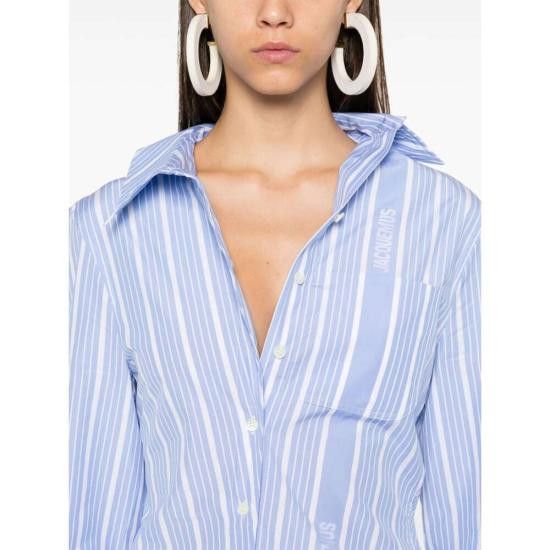 Jacquemus JACQUEMUS Women Shirts 243SH062 1691 3EV BLUE Size XS / US 0-2 / IT 36-38 - 3 Thumbnail