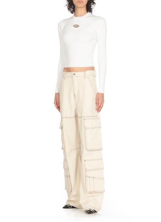 Diesel DIESEL Women Sweater A15328 0DLAX100 White Size M / US 6-8 / IT 42-44 - 3 Thumbnail