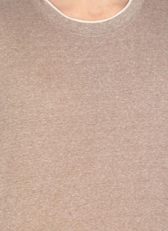Brunello Cucinelli BRUNELLO CUCINELLI Men T-Shirts MW8357427 CLT47 Beige Size US XL / EU 56 / 4 - 4 Thumbnail