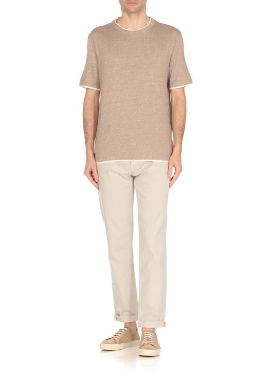 Brunello Cucinelli BRUNELLO CUCINELLI Men T-Shirts MW8357427 CLT47 Beige Size US XL / EU 56 / 4 - 2 Thumbnail