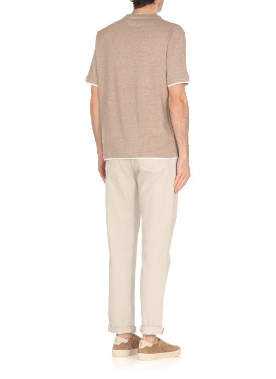 Brunello Cucinelli BRUNELLO CUCINELLI Men T-Shirts MW8357427 CLT47 Beige Size US XL / EU 56 / 4 - 3 Thumbnail