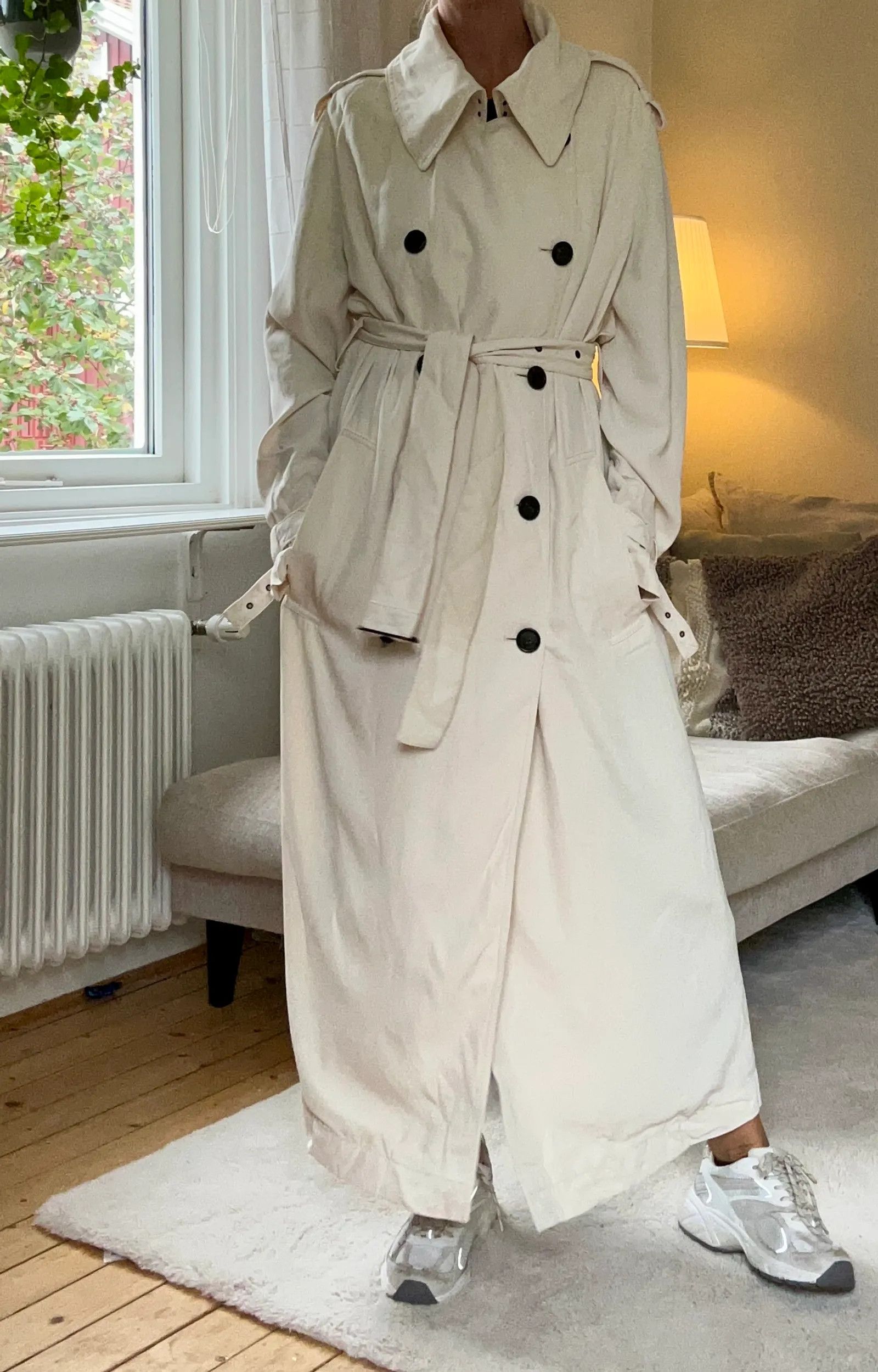 Acne Studios Acne Studios Lucie Trench Coat Ivory Trenchcoat Size M / US 6-8 / IT 42-44 - 4 Thumbnail