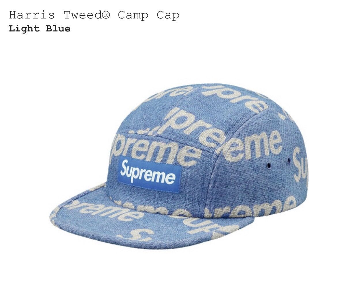 Supreme Harris Tweed Camp Cap | Grailed