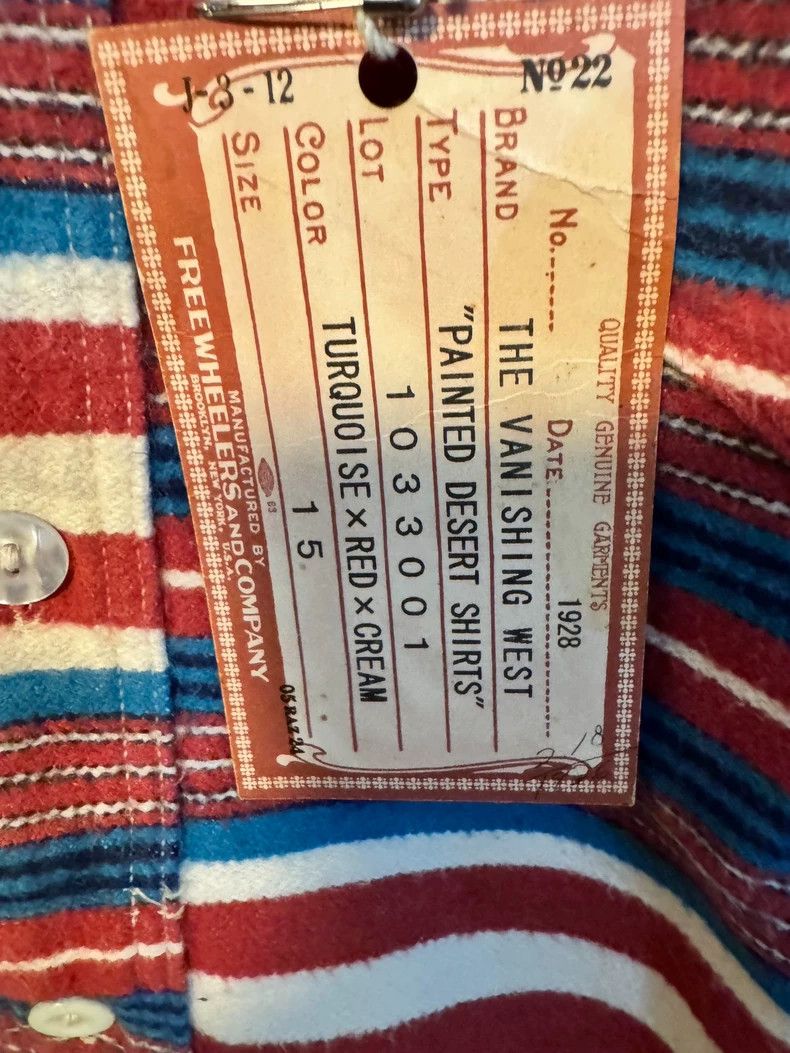 Freewheelers Vintage Wool Western Shirt with Rainbow Stripes Size US M / EU 48-50 / 2 - 7 Thumbnail