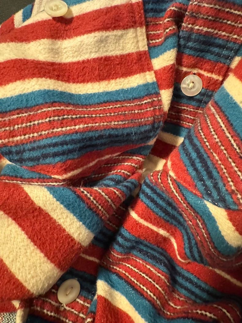 Freewheelers Vintage Wool Western Shirt with Rainbow Stripes Size US M / EU 48-50 / 2 - 9 Thumbnail