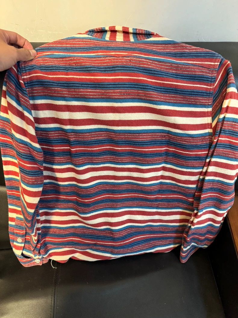 Freewheelers Vintage Wool Western Shirt with Rainbow Stripes Size US M / EU 48-50 / 2 - 2 Thumbnail
