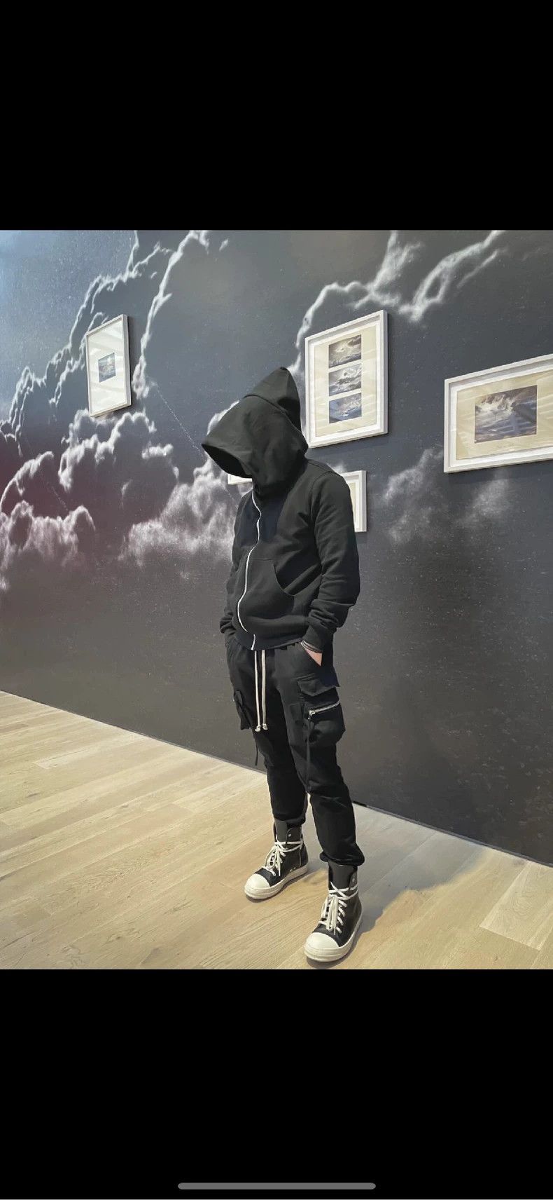 Rick Owens Rick Owens Black Pocket Drawstring Cargo Pants Size US 34 / EU 50 - 6 Thumbnail