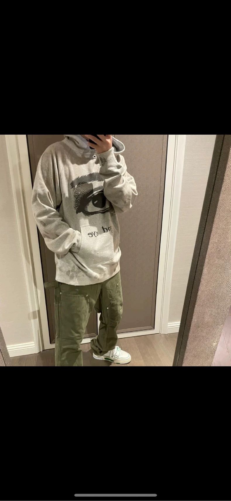 Saint Michael Distressed God Eye Print Hooded Sweatshirt Size US L / EU 52-54 / 3 - 6 Thumbnail