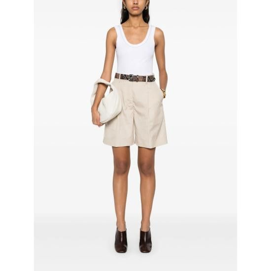 Brunello Cucinelli BRUNELLO CUCINELLI Women Tops MG902FP100 C159 WHITE Size L / US 10 / IT 46 - 5 Thumbnail