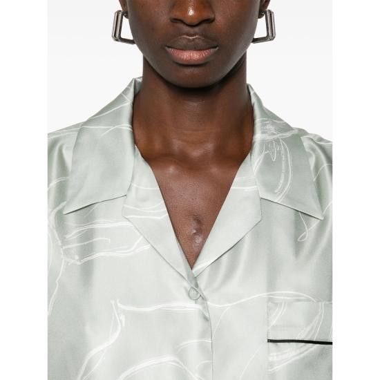 Marni MARNI Women Shirts UTSG31 CAMA0478I1 AUV19 GREEN Size M / US 6-8 / IT 42-44 - 2 Thumbnail