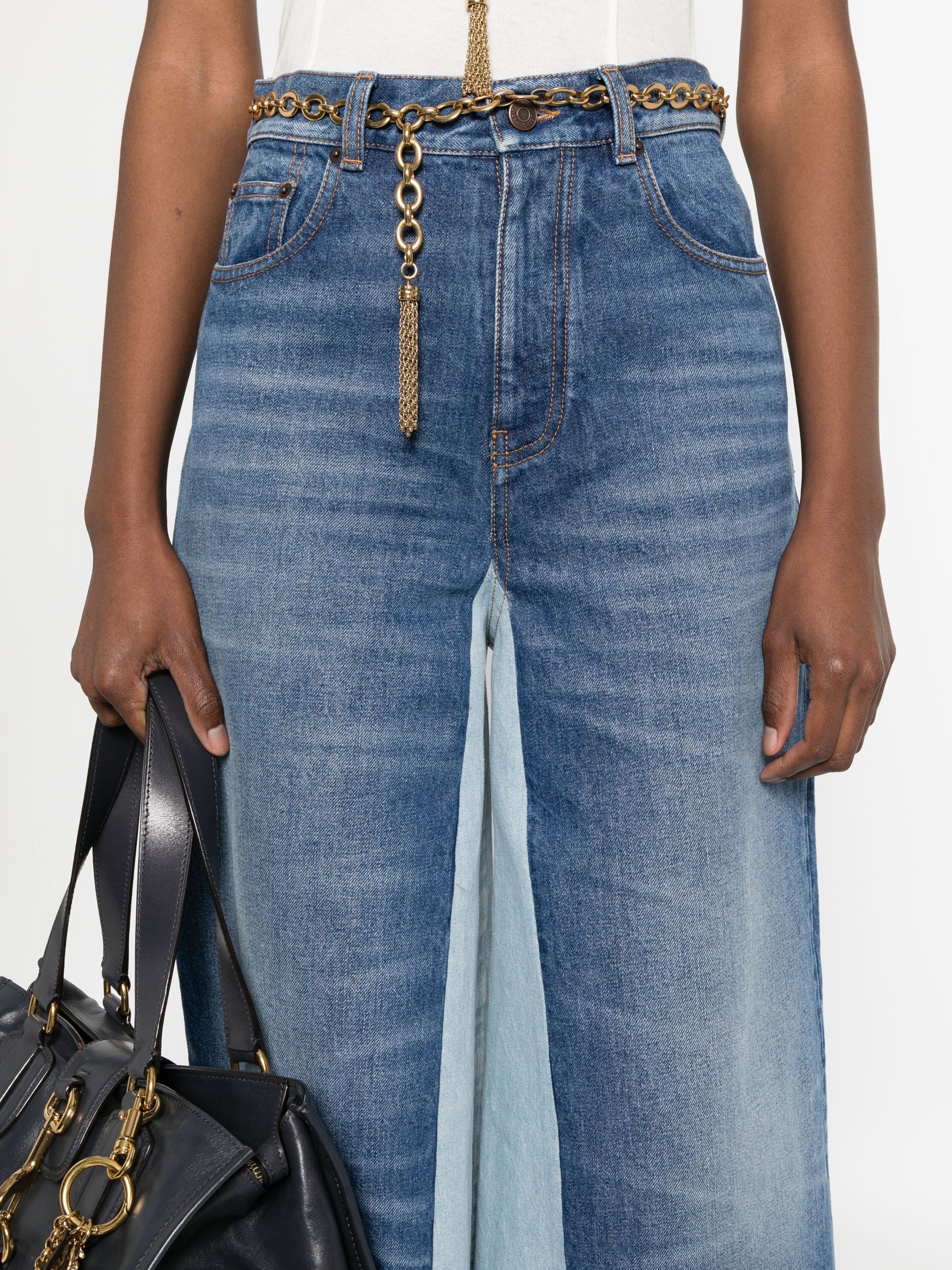 Chloe DENIM MIDI SKIRT Size 30" / US 8 / IT 44 - 3 Thumbnail