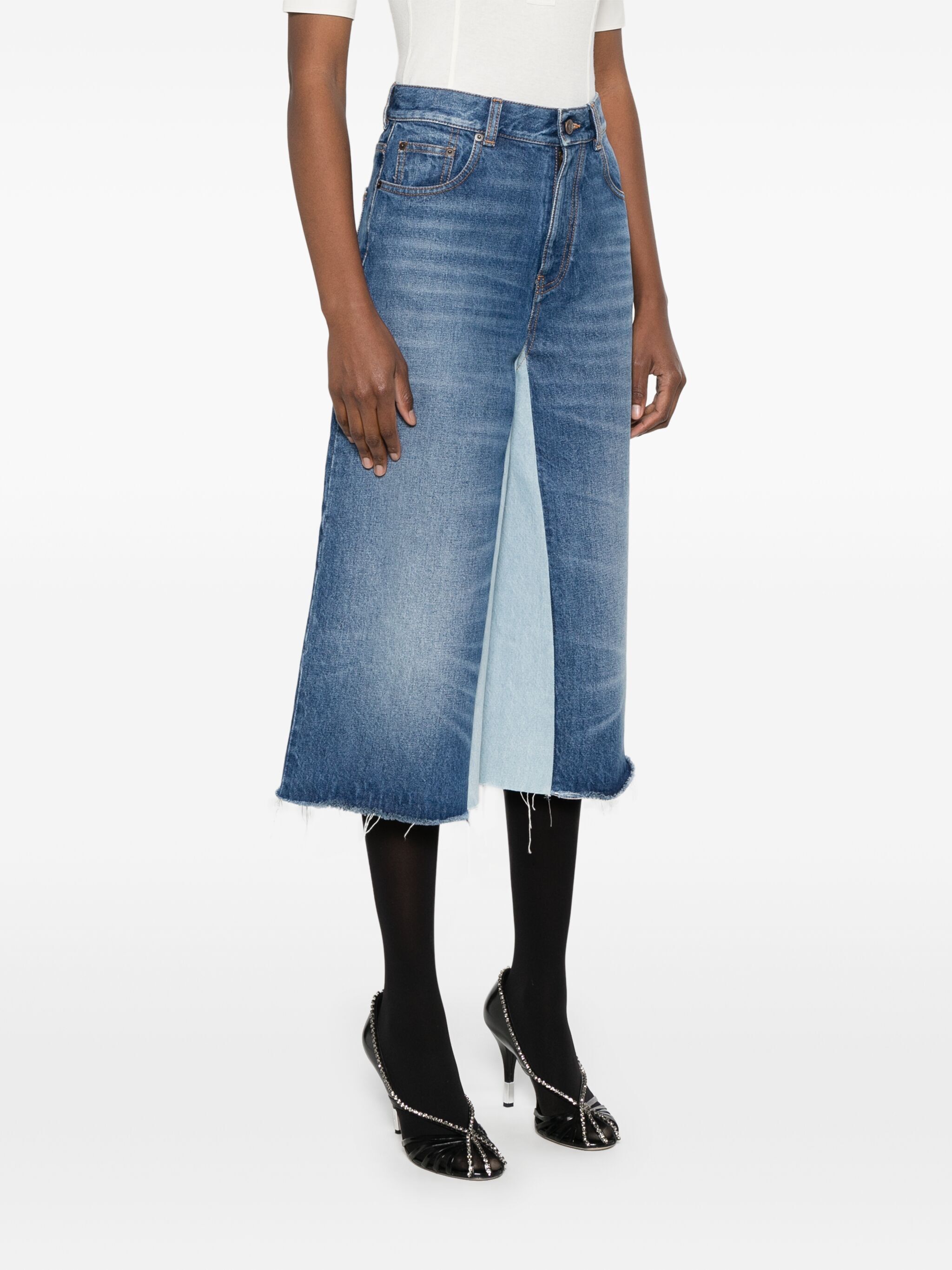 Chloe DENIM MIDI SKIRT Size 30" / US 8 / IT 44 - 4 Thumbnail