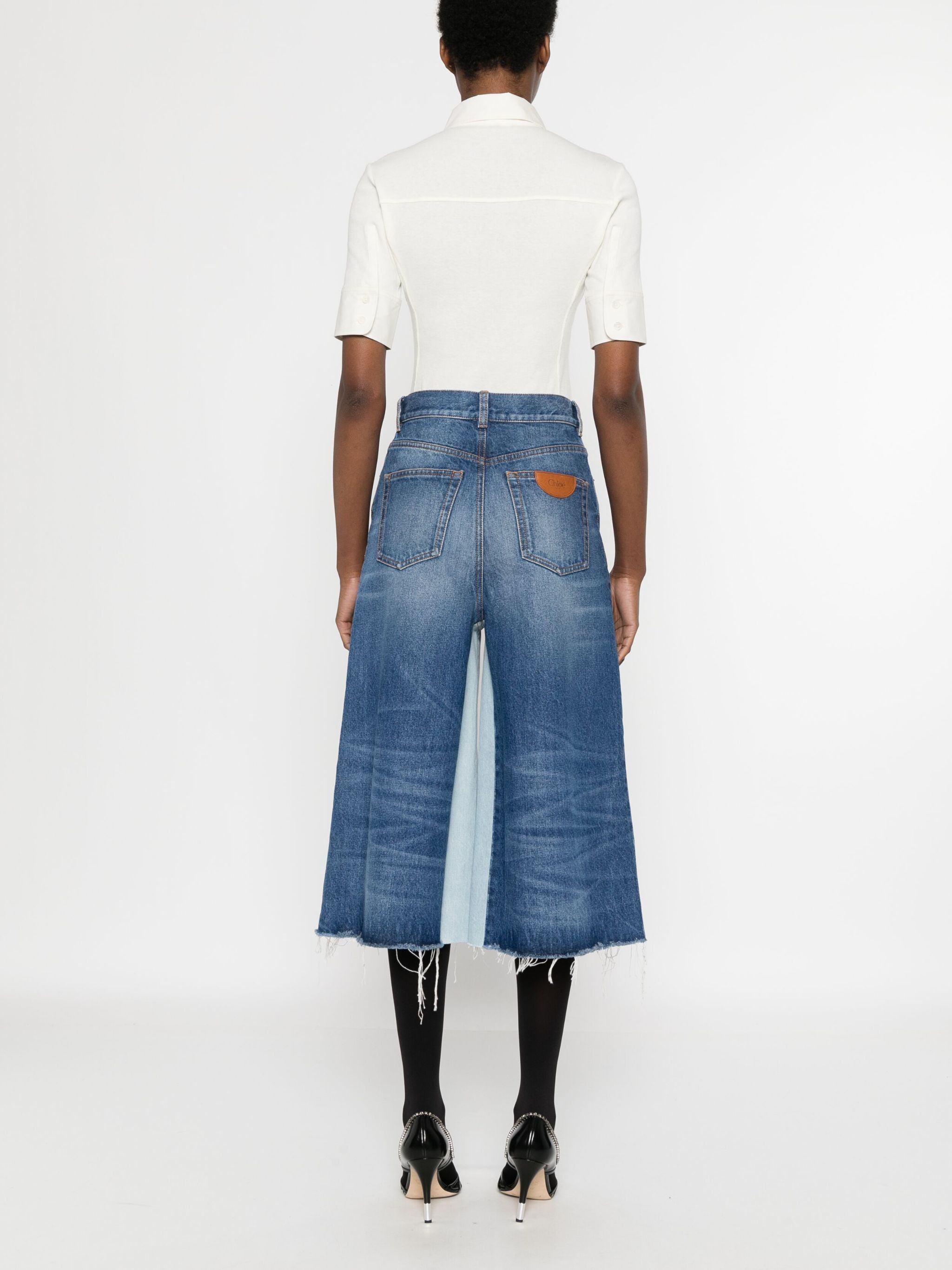Chloe DENIM MIDI SKIRT Size 30" / US 8 / IT 44 - 2 Thumbnail