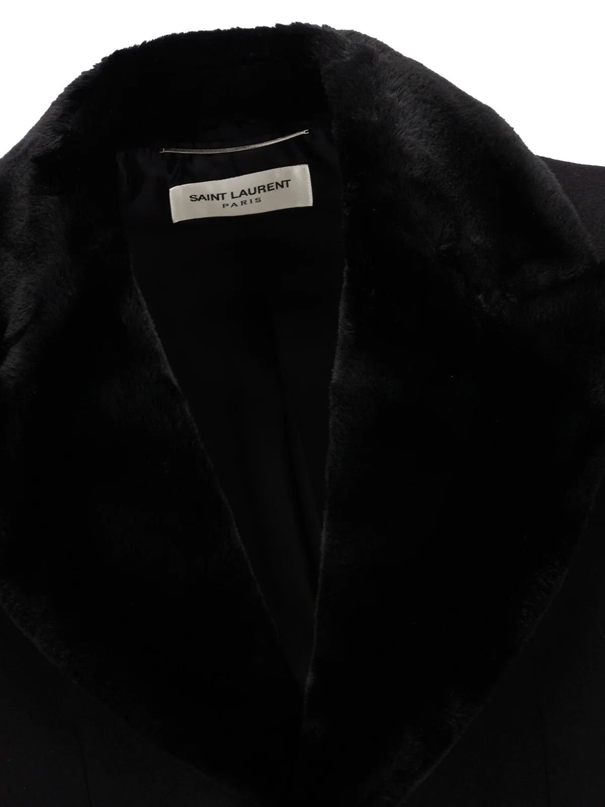 Saint Laurent Paris $6.5K VALUE Long Sleeved Coat with Fur Collar Size US L / EU 52-54 / 3 - 3 Thumbnail