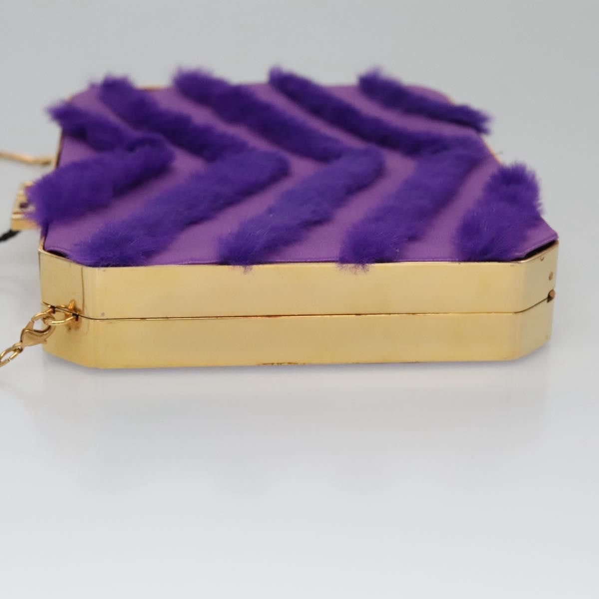 Versace Purple Silk Shoulder Bag (Pre-Owned) Size ONE SIZE - 4 Thumbnail