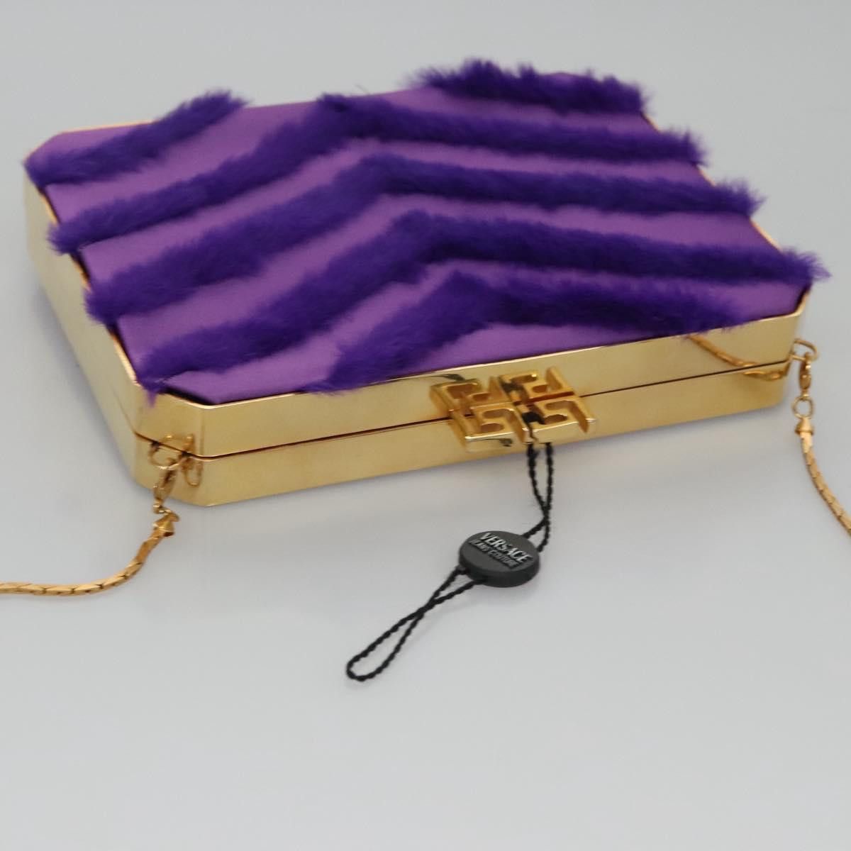 Versace Purple Silk Shoulder Bag (Pre-Owned) Size ONE SIZE - 16 Thumbnail