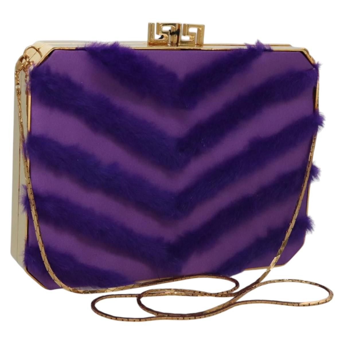Versace Purple Silk Shoulder Bag (Pre-Owned) Size ONE SIZE - 15 Thumbnail