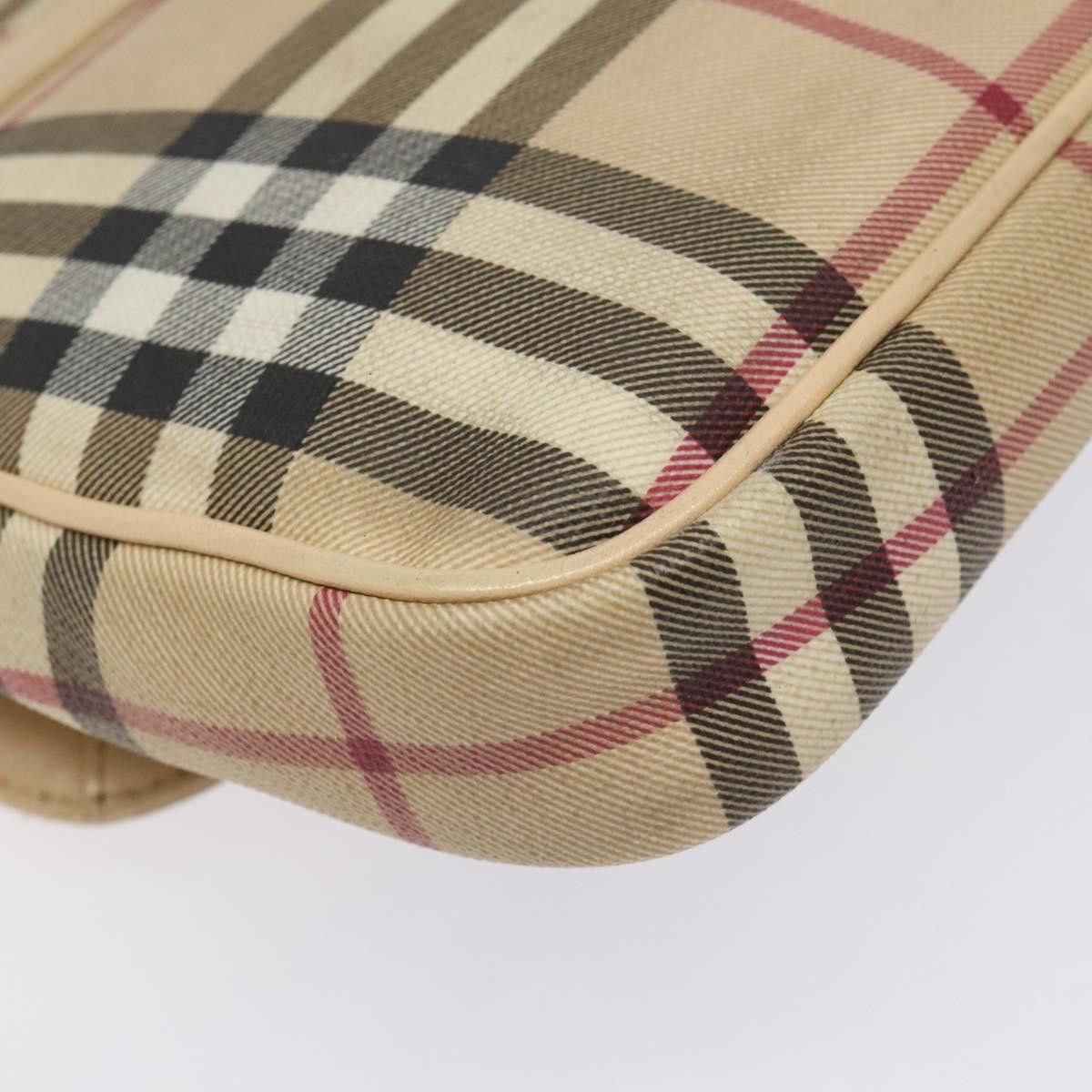 Burberry Nova Check Beige Canvas Shoulder Bag (Pre-Owned) Size ONE SIZE - 10 Thumbnail