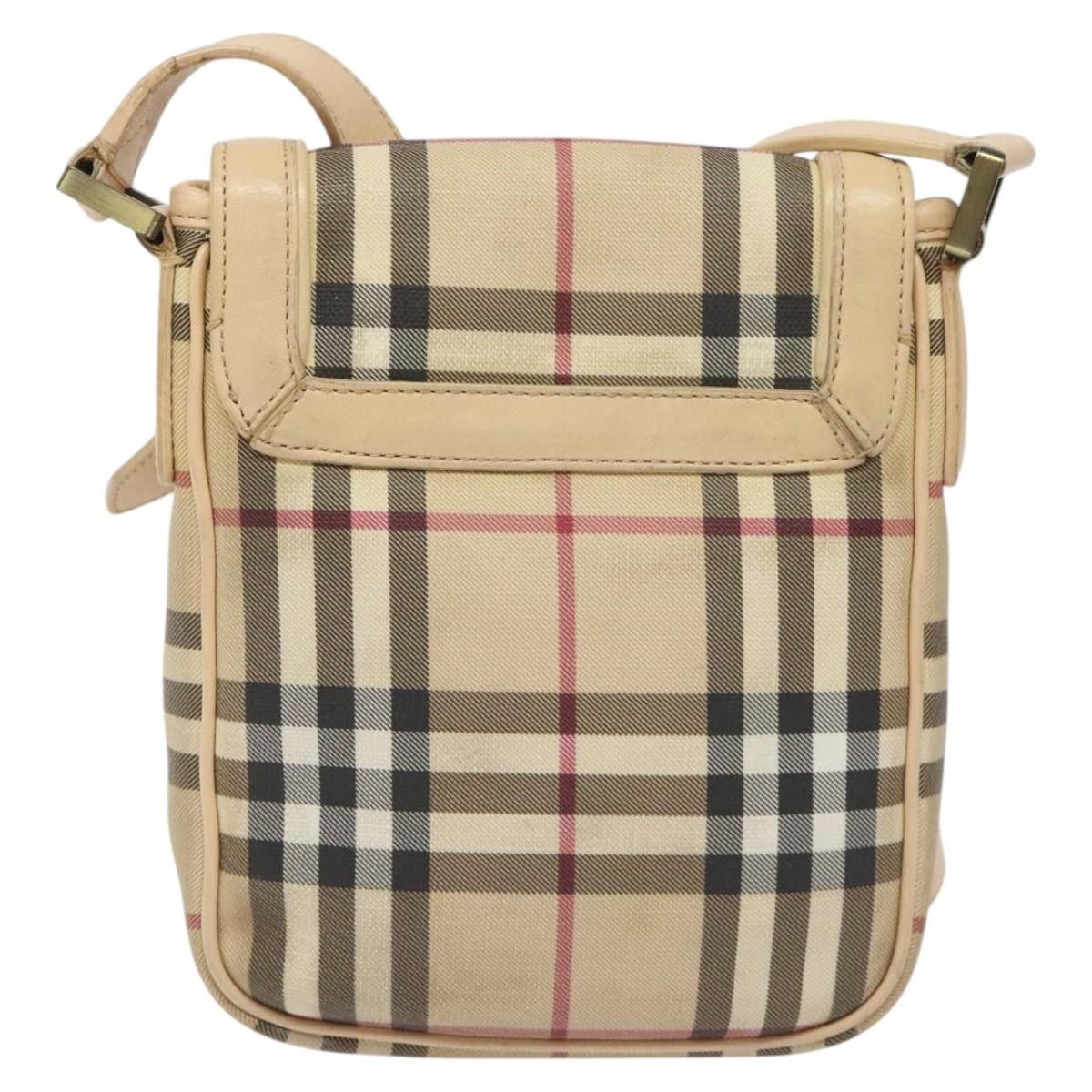 Burberry Nova Check Beige Canvas Shoulder Bag (Pre-Owned) Size ONE SIZE - 2 Thumbnail