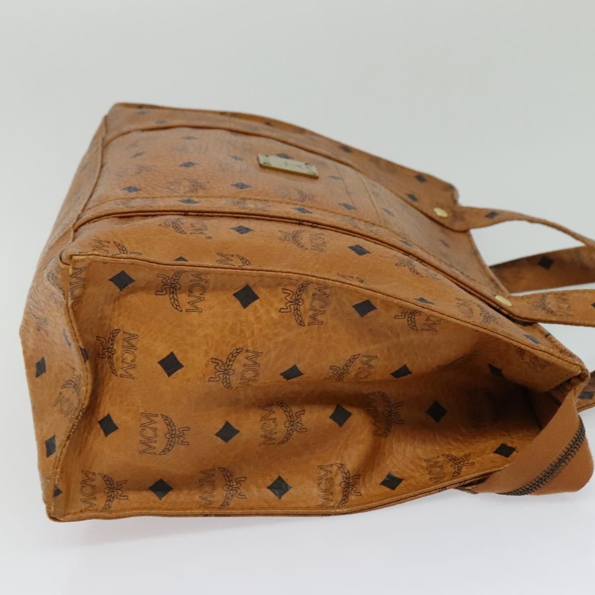MCM Visetos Brown Leather Tote Bag (Pre-Owned) Size ONE SIZE - 4 Thumbnail