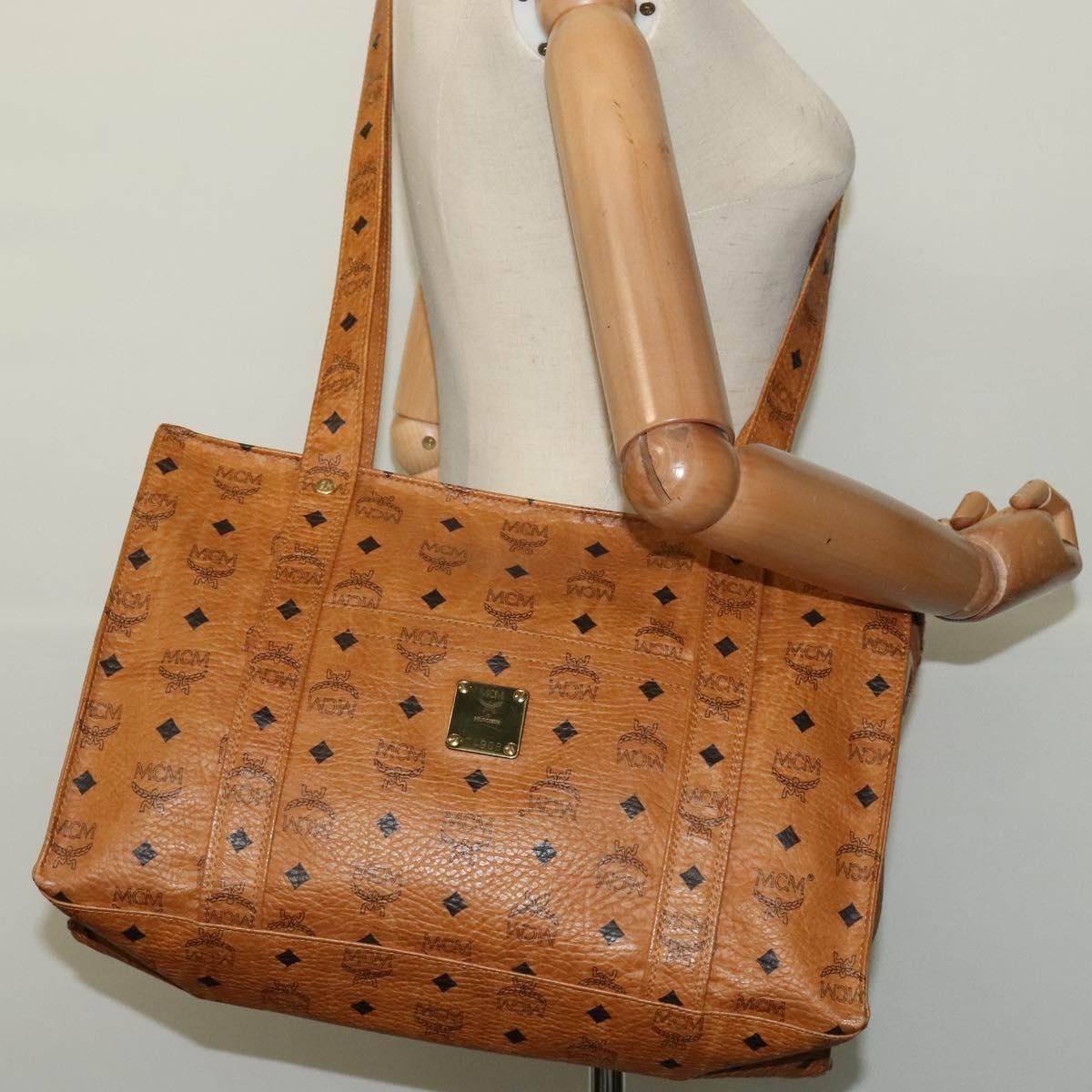 MCM Visetos Brown Leather Tote Bag (Pre-Owned) Size ONE SIZE - 15 Thumbnail