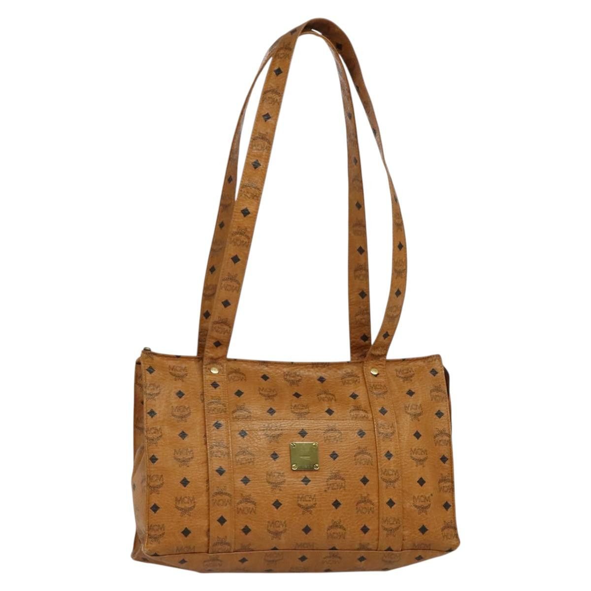 MCM Visetos Brown Leather Tote Bag (Pre-Owned) Size ONE SIZE - 16 Thumbnail