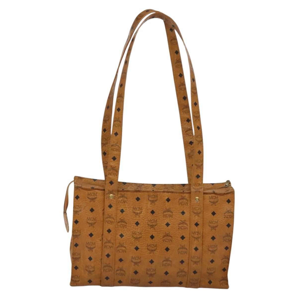 MCM Visetos Brown Leather Tote Bag (Pre-Owned) Size ONE SIZE - 2 Thumbnail