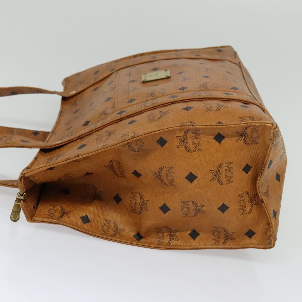 MCM Visetos Brown Leather Tote Bag (Pre-Owned) Size ONE SIZE - 3 Thumbnail