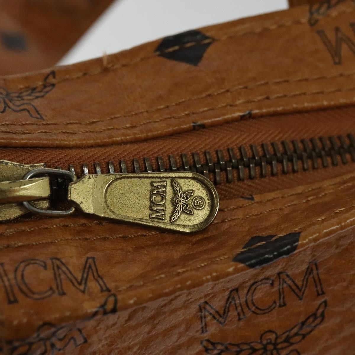 MCM Visetos Brown Leather Tote Bag (Pre-Owned) Size ONE SIZE - 11 Thumbnail