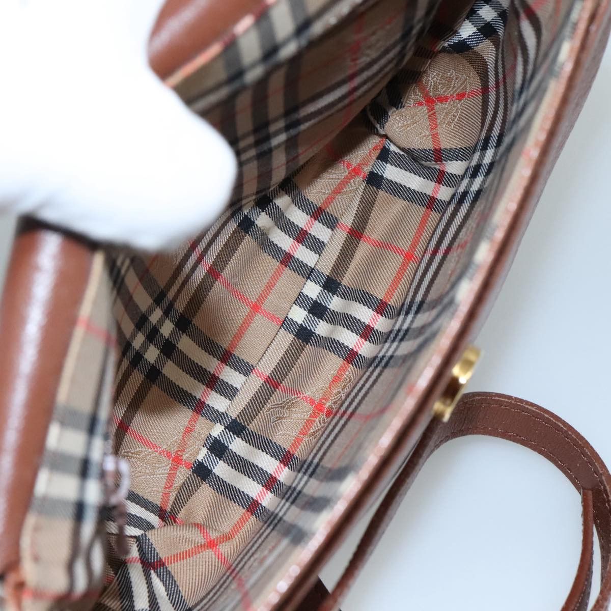 Burberry Brown Leather Shoulder Bag (Pre-Owned) Size ONE SIZE - 11 Thumbnail