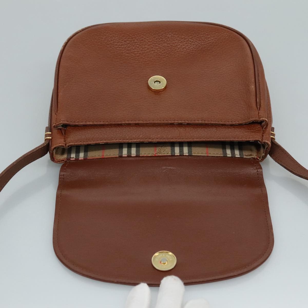 Burberry Brown Leather Shoulder Bag (Pre-Owned) Size ONE SIZE - 17 Thumbnail