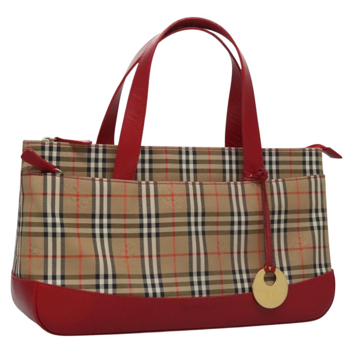 Burberry Nova Check Beige Canvas Handbag (Pre-Owned) Size ONE SIZE - 16 Thumbnail