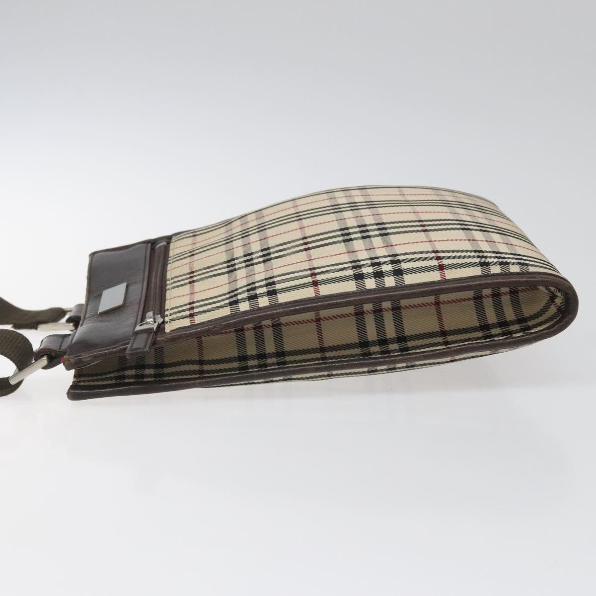 Burberry Nova Check Beige Canvas Shoulder Bag (Pre-Owned) Size ONE SIZE - 4 Thumbnail