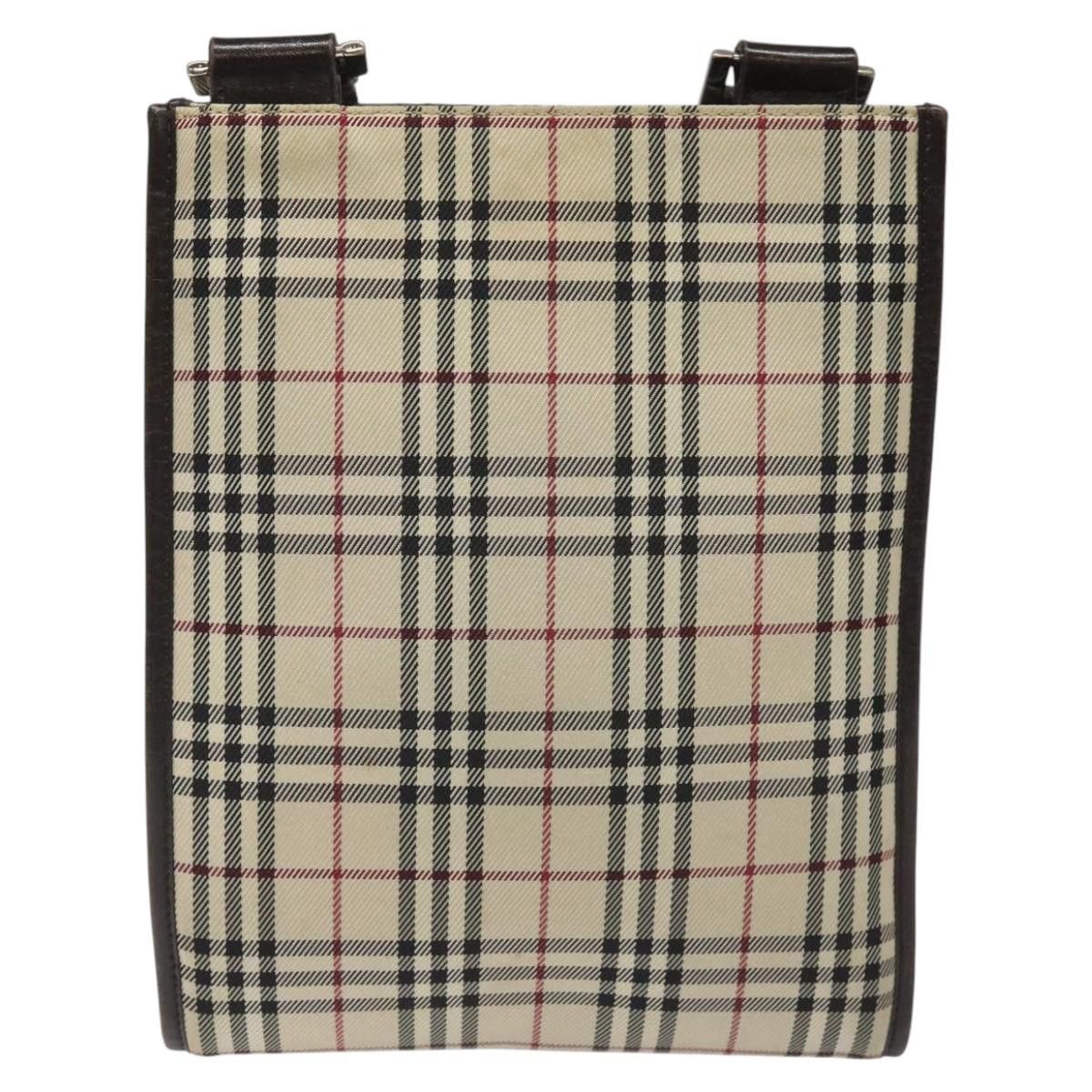 Burberry Nova Check Beige Canvas Shoulder Bag (Pre-Owned) Size ONE SIZE - 2 Thumbnail