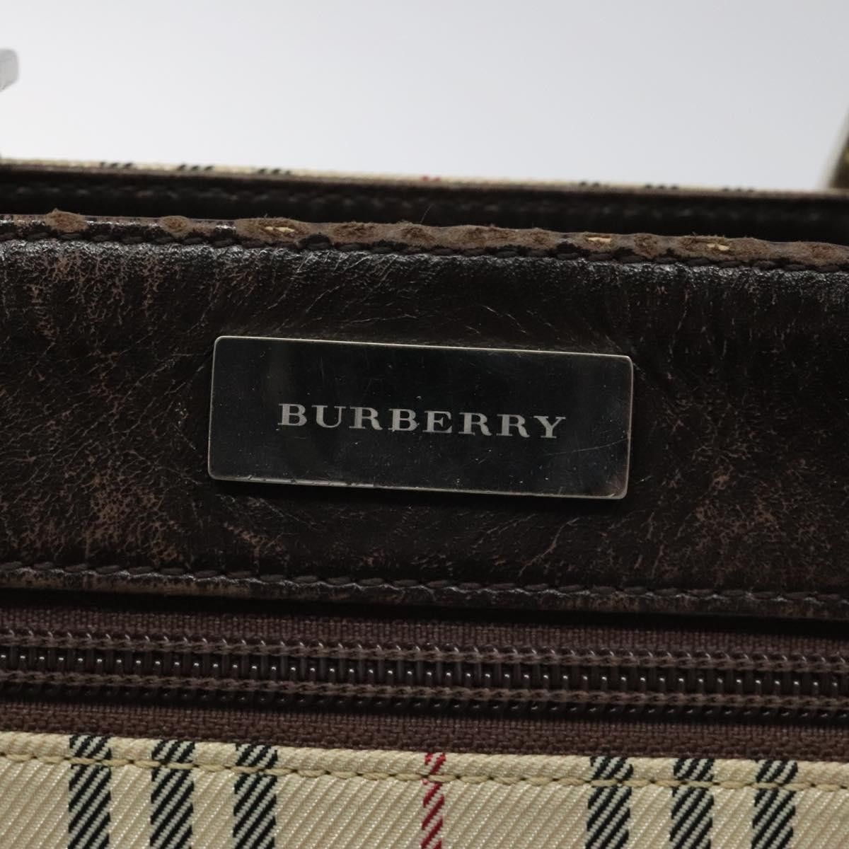 Burberry Nova Check Beige Canvas Shoulder Bag (Pre-Owned) Size ONE SIZE - 13 Thumbnail