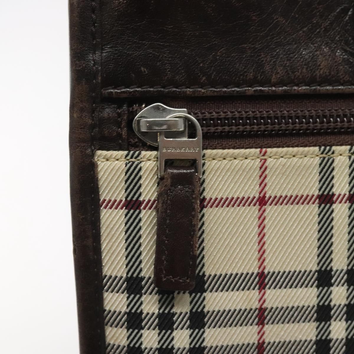 Burberry Nova Check Beige Canvas Shoulder Bag (Pre-Owned) Size ONE SIZE - 11 Thumbnail