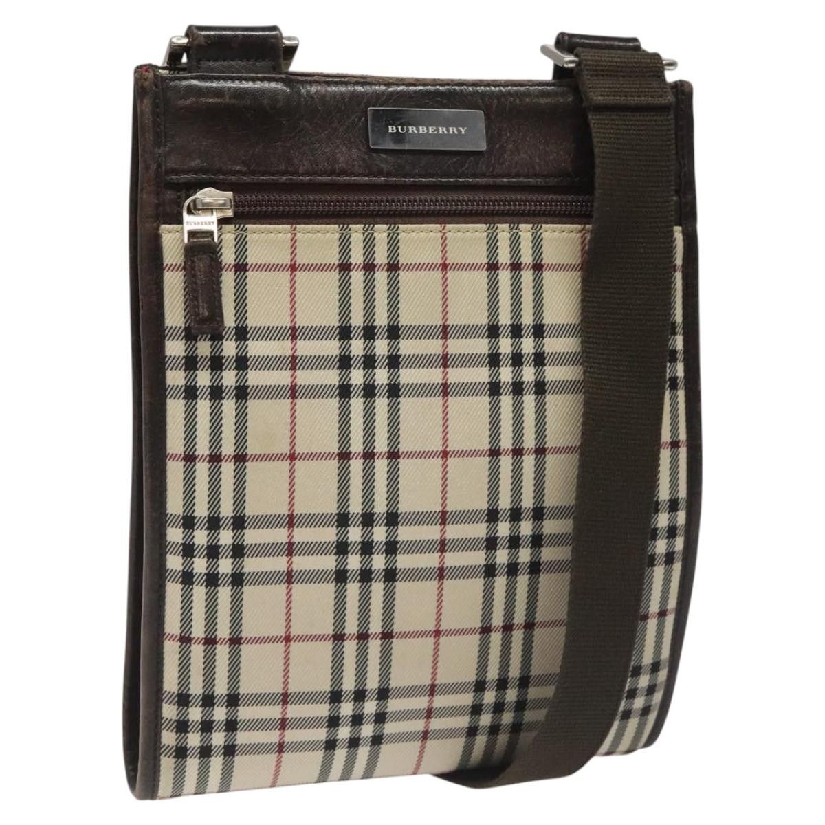Burberry Nova Check Beige Canvas Shoulder Bag (Pre-Owned) Size ONE SIZE - 15 Thumbnail