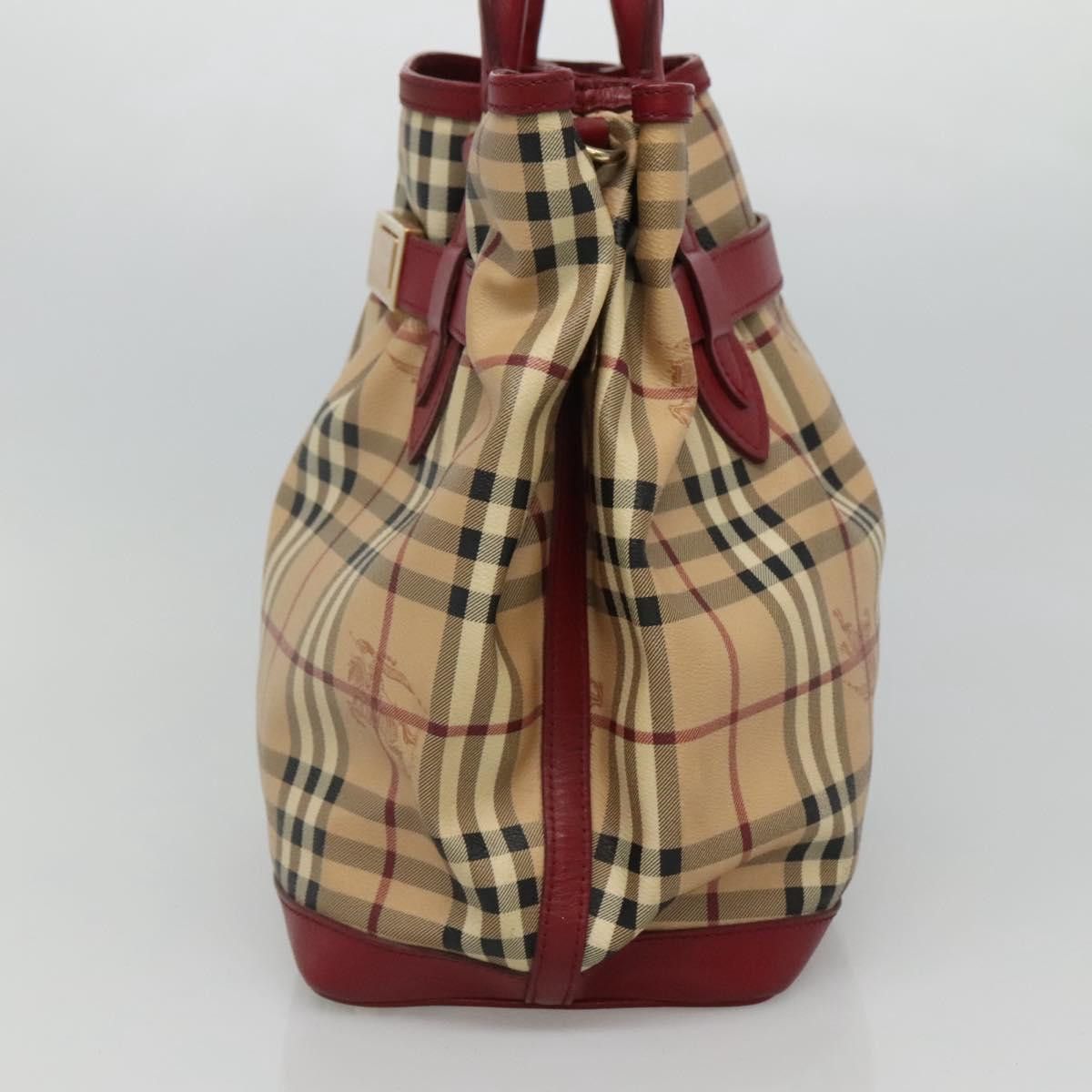 Burberry Haymarket Beige Canvas Handbag (Pre-Owned) Size ONE SIZE - 4 Thumbnail