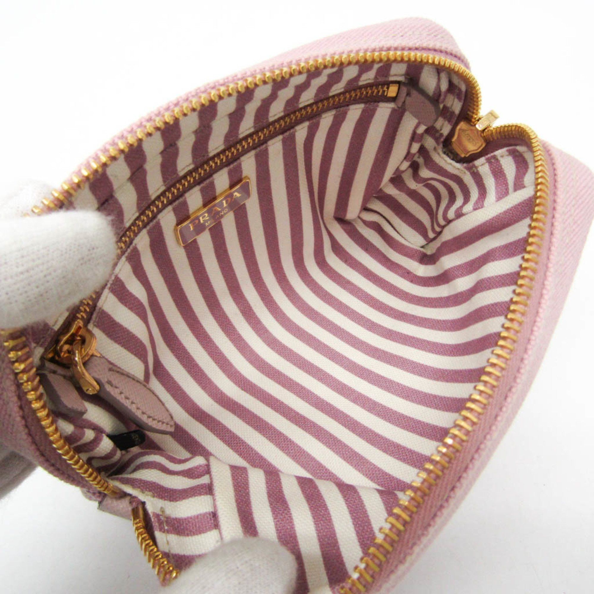 Prada Pink Cotton Clutch Bag (Pre-Owned) Size ONE SIZE - 9 Thumbnail