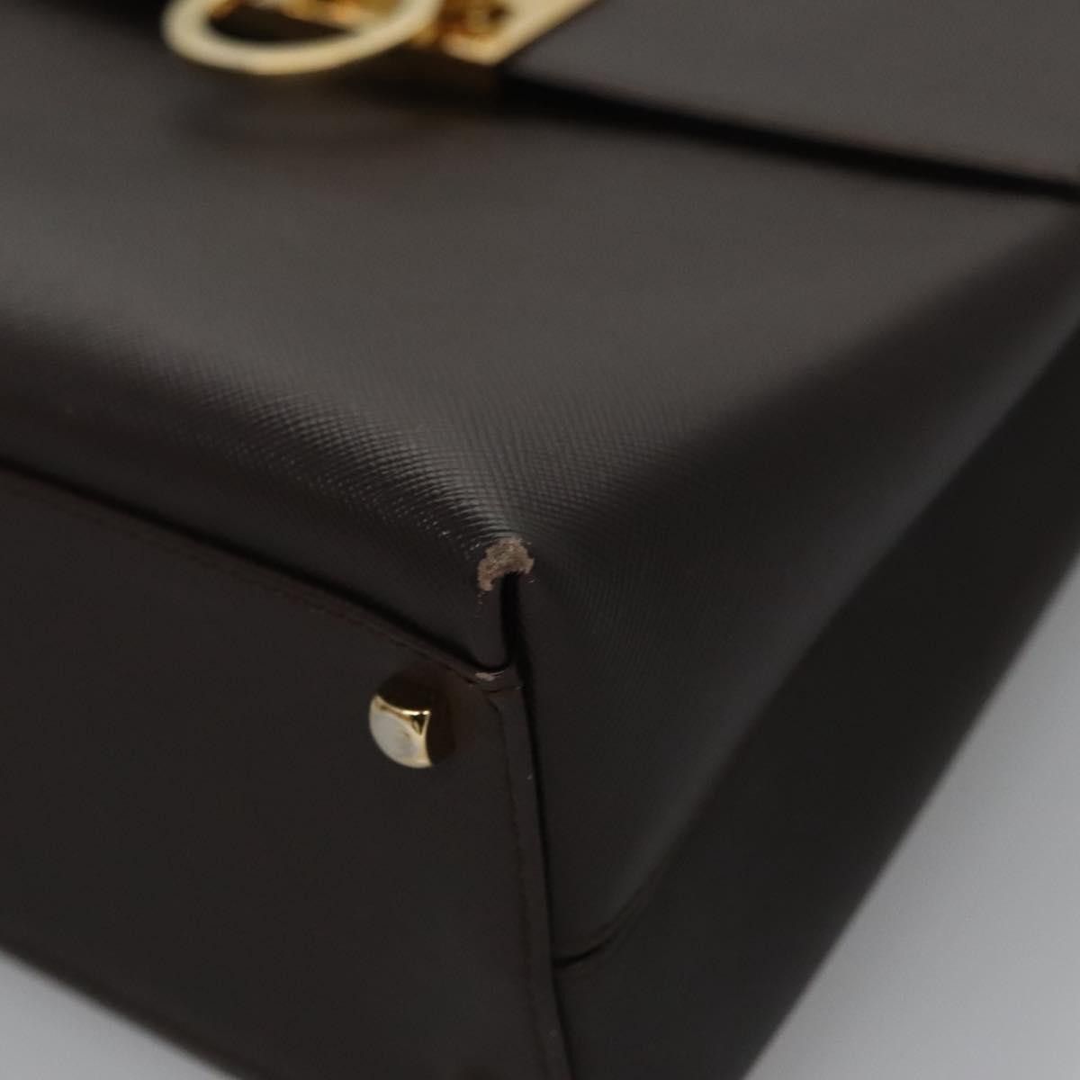 Salvatore Ferragamo Gancini Brown Leather Handbag (Pre-Owned) Size ONE SIZE - 8 Thumbnail