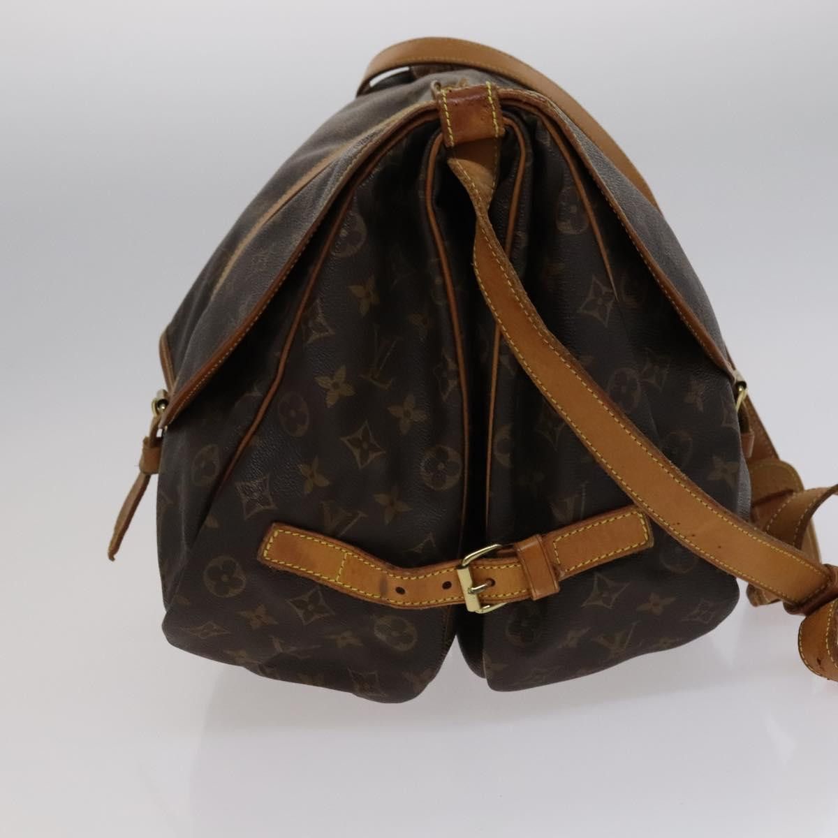 Louis Vuitton Saumur 35 Brown Canvas Shoulder Bag (Pre-Owned) Size ONE SIZE - 4 Thumbnail