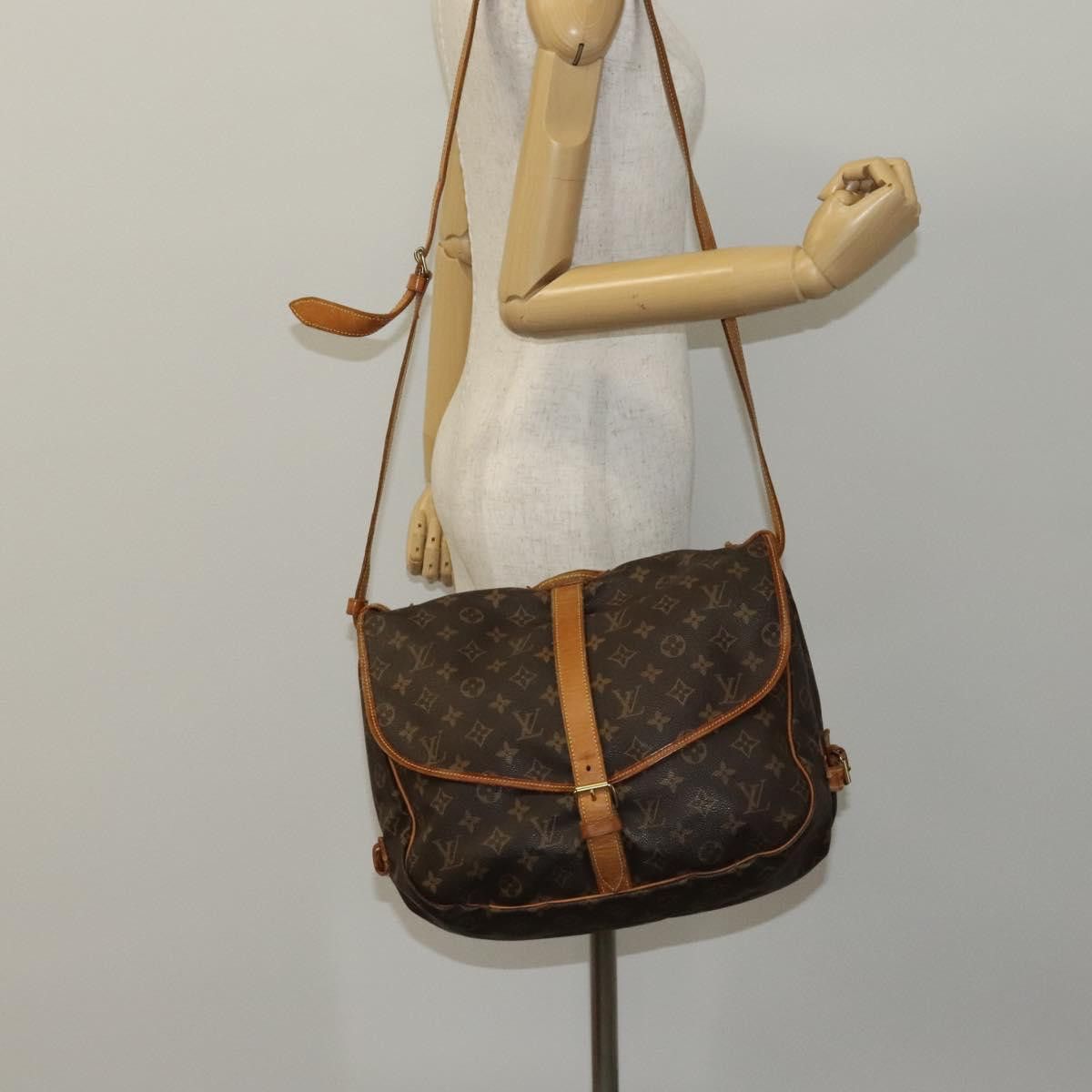 Louis Vuitton Saumur 35 Brown Canvas Shoulder Bag (Pre-Owned) Size ONE SIZE - 15 Thumbnail