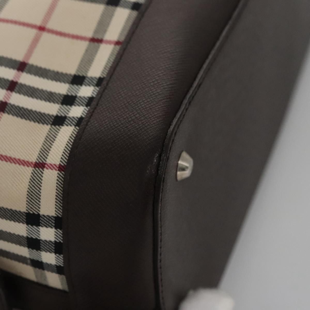Burberry Nova Check Beige Canvas Handbag (Pre-Owned) Size ONE SIZE - 7 Thumbnail