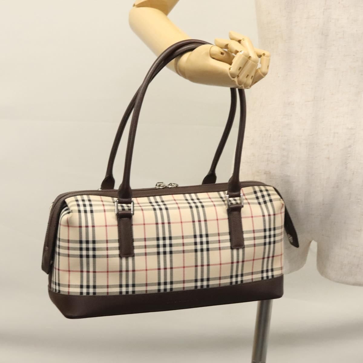 Burberry Nova Check Beige Canvas Handbag (Pre-Owned) Size ONE SIZE - 15 Thumbnail