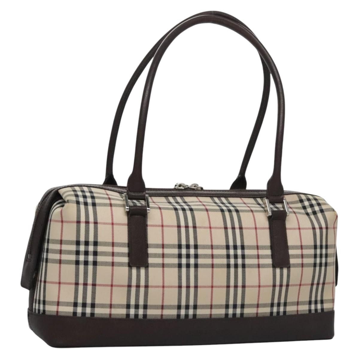 Burberry Nova Check Beige Canvas Handbag (Pre-Owned) Size ONE SIZE - 16 Thumbnail