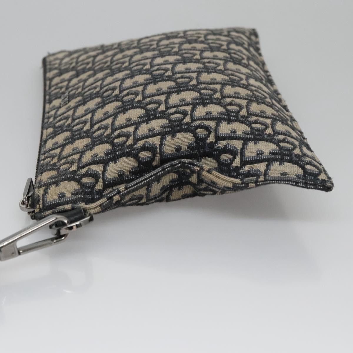 Dior Trotter Navy Canvas Clutch Bag (Pre-Owned) Size ONE SIZE - 4 Thumbnail