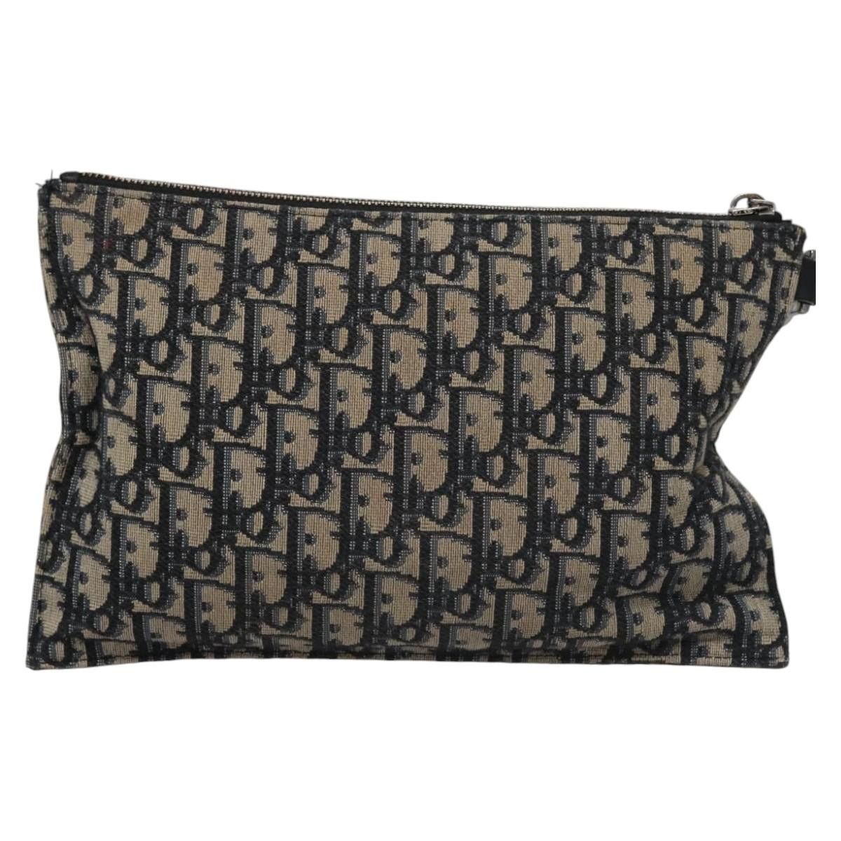 Dior Trotter Navy Canvas Clutch Bag (Pre-Owned) Size ONE SIZE - 17 Thumbnail
