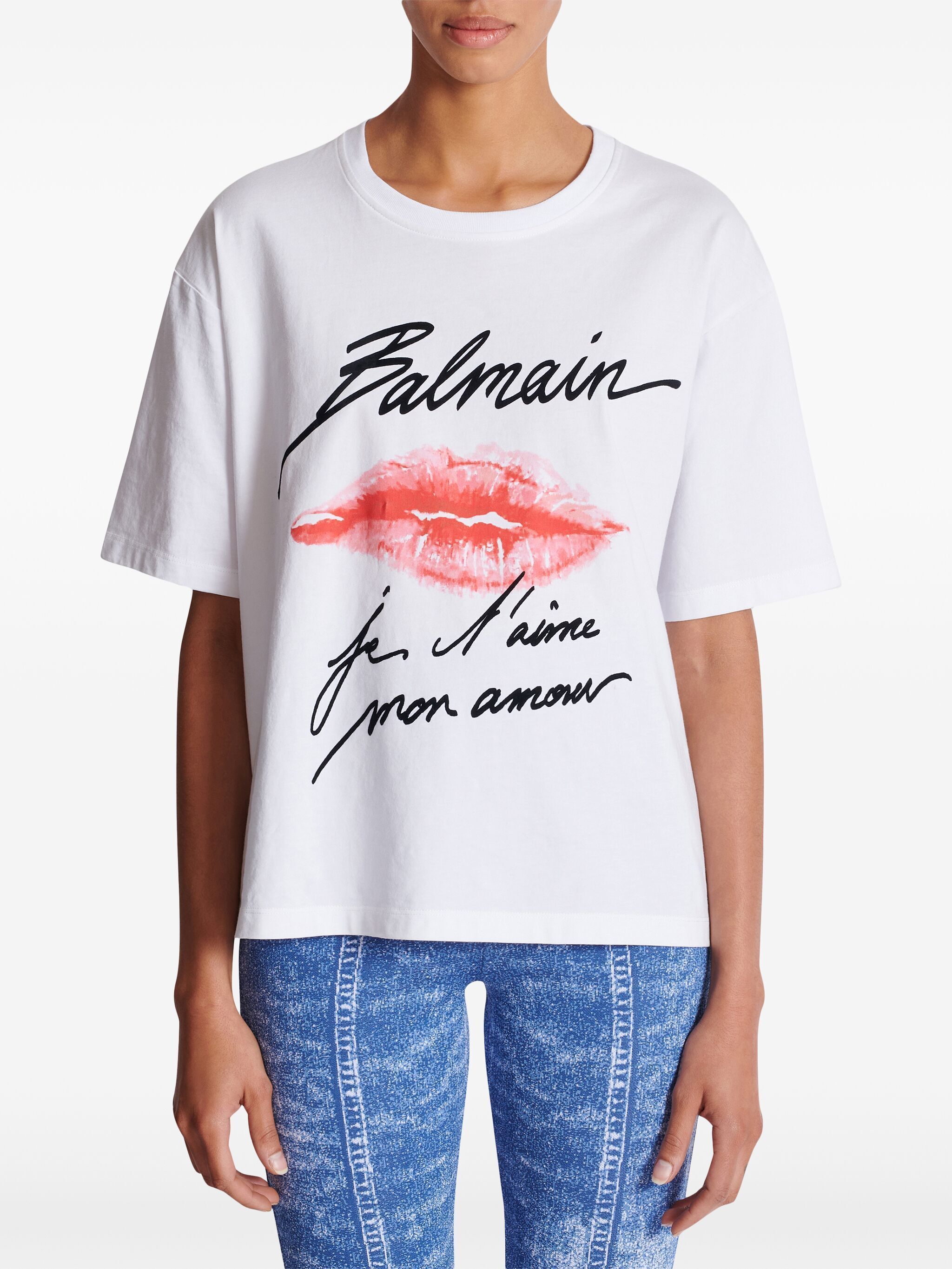 Balmain SS BALMAIN KISS PRINT T-SHIRT Size S / US 4 / IT 40 - 2 Thumbnail